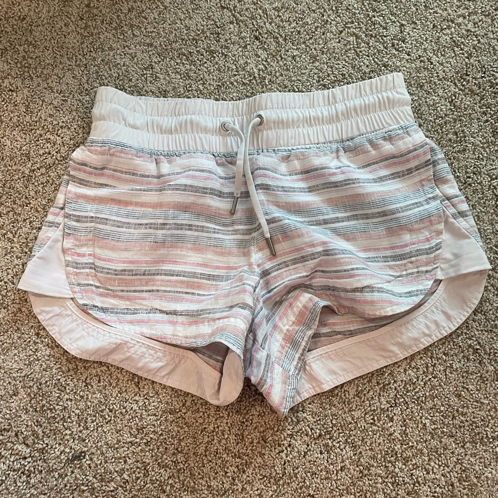 Athleta Striped Linen Shorts